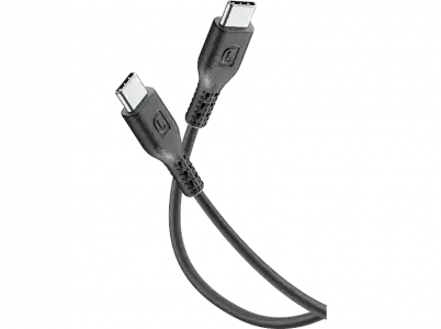 Cable USB - CellularLine 5A, C, 1'2 m, Negro