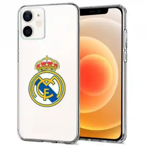 Cool Funda Licencia Fútbol Real Madrid Transparente para iPhone 12 Mini