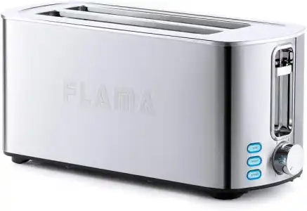 Flama - Tostador 969FL Inox Con 2 Ranuras Extra-anchas Y Largas Gris