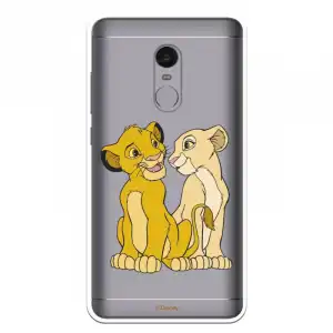 Funda Oficial Disney Simba Y Nala Transparente Para Xiaomi Redmi Note 4 - El Rey León