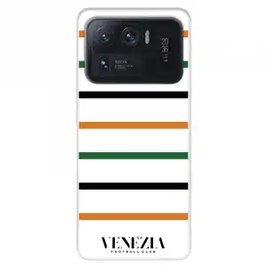 Funda Para Xiaomi Mi 11 Ultra Del Venezia Fondo Blanco Rayas - Licencia Oficial Venezia Football Club