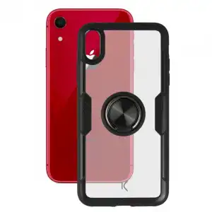 Ksix Funda 360 Ring para iPhone XR Transparente