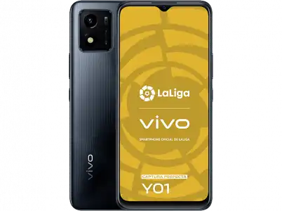 Móvil - vivo Y01, Elegant black, 32GB, 3GB RAM, 6.51" HD+, Mediatek Helio P35, 5000 mAh, Android 11 Go