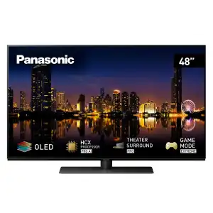 Panasonic - TV OLED 121cm (48'') Panasonic TX-48MZ1500E 4K HDR, Procesador HCX Pro AI, Dolby Vision IQ, HDR10, Pie Rectangular fijo.