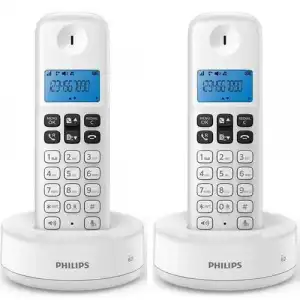 Philips - Teléfono Inalámbrico Dúo D1612W/34 Blanco