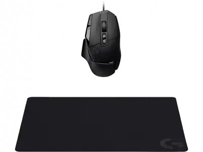 Ratón gaming - Combo Logitech G G502 X + Alfombrilla G240, 25.600ppp, Base antideslizante, Interruptores, Botones programables, Negro