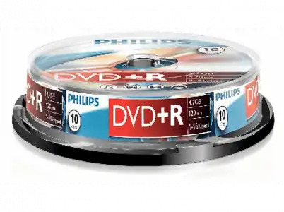 Bobina DVD+R - Philips DR4S6B10F/00, 10 unidades, 4.7GB