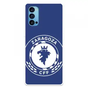 Funda Para Oppo Reno4 4g Del Zaragoza Cf Femenino Escudo Grande Fondo Azul - Licencia Oficial Zaragoza Cf Femenino