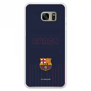 Funda Para Samsung Galaxy S7 Edge Del Barcelona Barsa Fondo Azul - Licencia Oficial Fc Barcelona