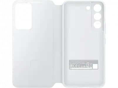 Funda - Samsung Clear View Cover, Tapa de libro, Para Galaxy S22, Blanco