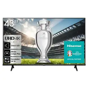 Hisense - TV LED 109,22 cm (43') Hisense 43A6K UHD 4K, Smart TV, Inteligencia Artificial (Reacondicionado grado A).