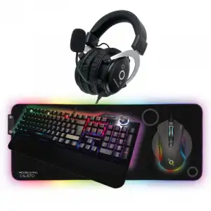 MoonGaming Ultimate Combo Gaming Teclado + Ratón + Auriculares + Alfombrilla XXL