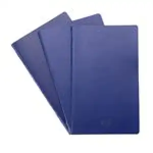 Pack3 Libro Cosido 13x21 80h 100g Raya Azul