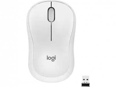 Ratón inalámbrico - Logitech M220 Silent, Inalámbrico, 2.4 GHz, Receptor USB, 1000 dpi, Batería 18 Meses, Ambidiestro, Compatible con PC/Mac, Blanco