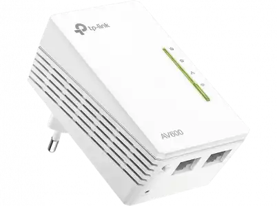 Adaptador PLC - TP-Link TL-WPA4220, Extensor Powerline, WiFi 600 mbps, 2 puertos Ethernet 10/100Mbps, Blanco