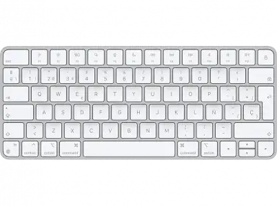 APPLE Magic Keyboard, Inalámbrico y Recargable, Cable USB-C a Lightning tejido, Blanco