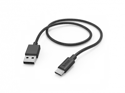 Cable - Hama 00201594, De USB A a C, 1 m, Negro