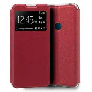 Cool Funda Flip Cover Liso Roja para Alcatel 1S (2020) / Alcatel 3L (2020)