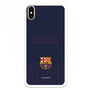 Funda Licencia Oficial FC Barcelona Barsa Fondo Azul para iPhone XS Max