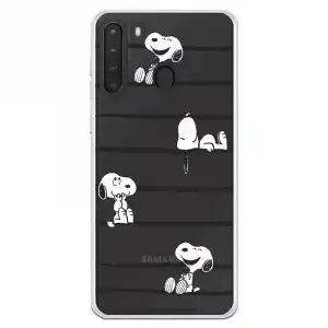 Funda Para Samsung Galaxy A21 Oficial De Peanuts Snoopy Rayas - Snoopy