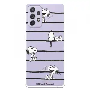 Funda Para Samsung Galaxy A72 5g Oficial De Peanuts Snoopy Rayas - Snoopy