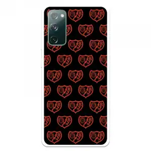 Funda para Samsung Galaxy S20 FE del Rayo Vallecano Escudo Patrón Fondo Negro Licencia Oficial