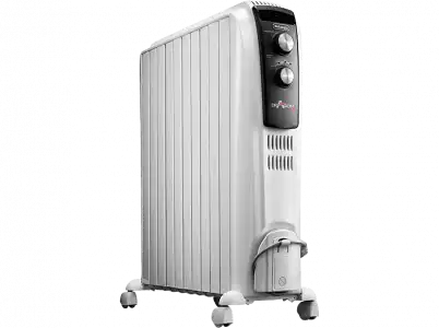 Radiador - De'Longhi Dragon 4 TRDX41025E, 2500 W, 3 niveles, 75 m³, Diseñado en cerámica, Función ECO, Blanco