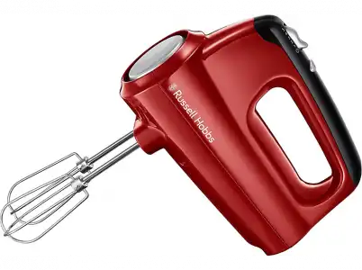 Amasadora de mano - Russell Hobbs 24670-56/RH Desire, 5 velocidades, Funcion turbo, 350 W, Rojo