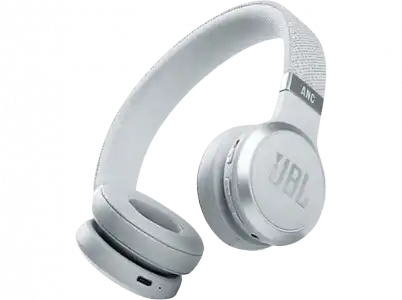 Auriculares inalámbricos - JBL Live 460 NC, De diadema, Bluetooth 5.0, Hasta 50 h, Conexión multipunto, Blanco