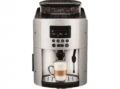 Cafetera superautomática - Krups Essential EA815E70, 1450 W, 15 bar, 1.7 L, 3 temp., Sistema Thermoblock, Molinillo integrado, 2 tazas, Plateado