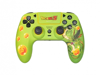 Gamepad - FR-TEC Shenron de Dragon Ball Z, Inalámbrico, 10 horas autonomía, Para PS4 y PC, Con luz LED