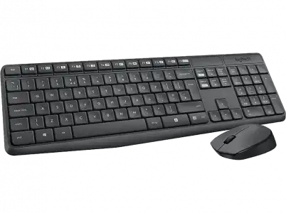 Pack Teclado + Ratón - Logitech MK235, Inalámbrico, USB, Negro