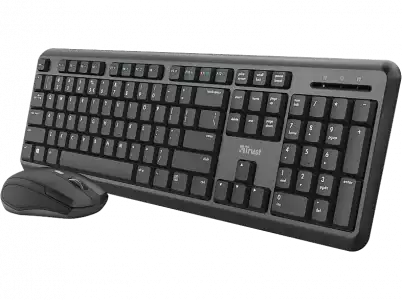 Pack Teclado + Ratón - Trust Ody Wireless Silent, Inalámbrico, Negro