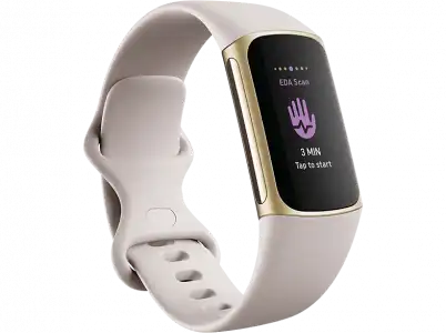 Pulsera de actividad - Fitbit Charge 5, Grafito Blanco Marfil, 13 21 cm, 1.04", GPS, BT LE, ECG, NFC, SpO2