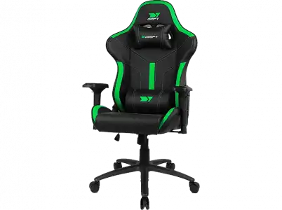 Silla gaming - Drift DR350, Polipiel, Reposabrazos 4D, Ruedas silenciosas, Inclinación, Verde