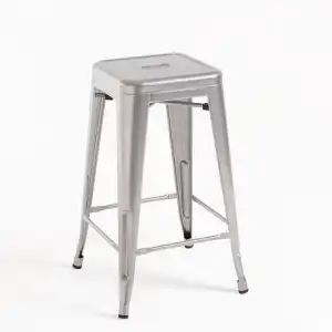 Taburetes Bajos - Taburete Torix Bajo - Gris metalizado
