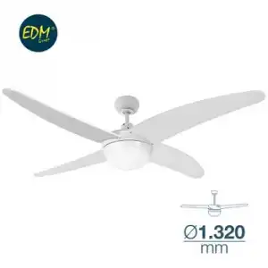 Ventilador De Techo Modelo Caspio 60w Ø132cm Mando A Distancia Blanco 120m3/min