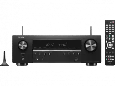 Amplificador HiFi - Denon AVC-S660H, 8K, 5.2 Canales, 75 W, 8 ohmios, 20 Hz-20 kHz, Negro