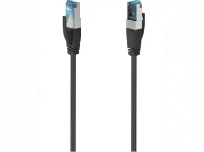 Cable de red - Hama 00200681, 3 m, Cat-6A, 10 Gbit/s, S/FTP, Negro