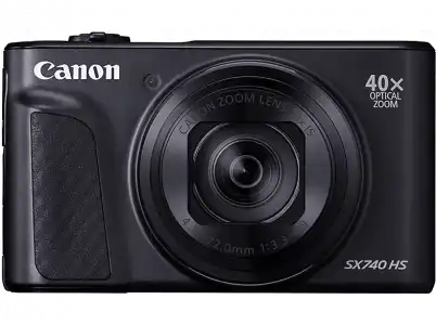 Cámara compacta - Canon PowerShot SX740 HS, 20.3 MP, Vídeo 4K, DIGIC 8, 40x, Bluetooth, Wi-Fi, Negro