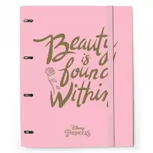 Erik Carpeta Troquelada 4 Anillas Beauty & The Beast Beauty Is Found Within
