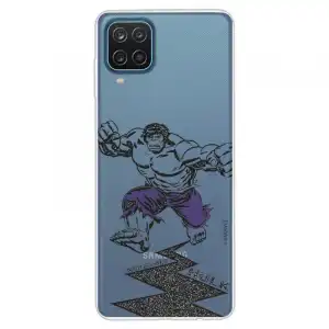 Funda Oficial de Marvel Hulk Purple Pants Transparente para Samsung Galaxy A12