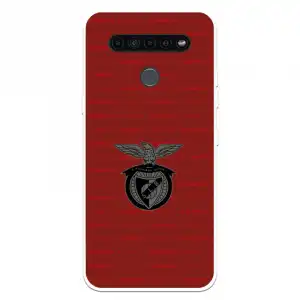 Funda Para Lg K41s Del Escudo Fondo Granate - Licencia Oficial Benfica