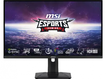 Monitor gaming - MSI MAG 274UPF, 27", UHD 4K, 1 ms, Rapid Panel IPS, 144 Hz, VESA 75x75, Negro