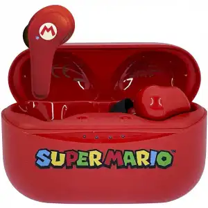 OTL Technologies Super Mario Auriculares Bluetooth V5.0 Rojos