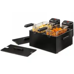 Princess Double Black Fryer Freidora 2x3L 2x1800W