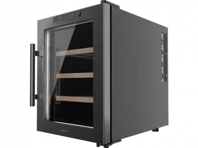 Vinoteca - Cecotec Bolero GrandSommelier 1220 CoolWood, Termoeléctrico , 12 botellas, 120 W, Iluminación LED, 47 cm, 26 dB, Negro