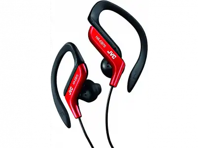 Auriculares deportivos - JVC HA-EB75, De botón, Con Cable, Jack de 3.5 mm, Rojo y Negro