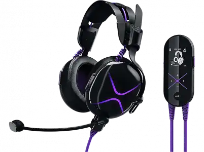 Auriculares gaming - Victrix Pro AF, De diadema, Con cable, Para Xbox One, Cancelación ruido, Negro y Morado