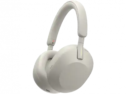 Auriculares inalámbricos - Sony WH-1000XM5S, Cancelación ruido (Noise Cancelling), 30h, Hi-Res, Carga Rápida, Con Asistente, Bluetooth, Diadema, Plata